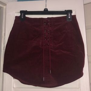 Red Velvet Skirt (Forever 21)